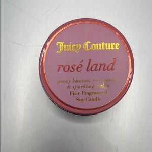 Mini Juicy Couture Rosé Land Red and Gold Tin never used* candle